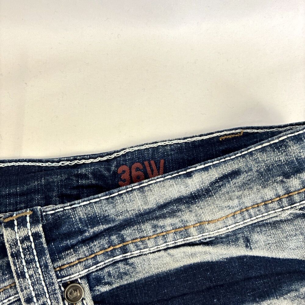 New Mens Axe & Crown Thick Stitch Denim Jean Shorts Size 36 Chrome Classic NWT - Picture 5 of 8